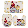 thumbnail image 1 of Beige Gnomes Daisy Bath Mat 3 Piece Bathroom Rug Set, Pastoral Country Garden Floral Non Slip Bath Rug Contour Mat and Toilet Lid Cover, Absorbent Shower Mats Soft Bath Rugs and Mats Sets, 1 of 8