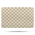 thumbnail image 1 of Beige Gray Checkerboard Checkered Pattern Bathroom Rugs Mat,Non Slip Microfiber Bathroom Rug,Rubber Backing,Soft Bathroom Mats for Bathroom Floor,Tub and Shower,17x27in(43x68cm), 1 of 5