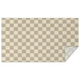 thumbnail image 1 of Beige Gray Checkerboard Checkered Pattern Rectangle Tablecloth 60"x102",Waterproof Polyester Rectangle Table Cloth, Wipeable Spillproof Polyester Tablecloth for Dining, Camping, Indoor and Outdoor, 1 of 4