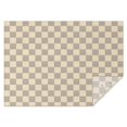 thumbnail image 1 of Beige Gray Checkerboard Checkered Pattern Rectangle Tablecloth 60"x84",Waterproof Polyester Rectangle Table Cloth, Wipeable Spillproof Polyester Tablecloth for Dining, Camping, Indoor and Outdoor, 1 of 5
