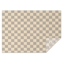 Beige Gray Checkerboard Checkered Pattern Rectangle Tablecloth 60"x84",Waterproof Polyester Rectangle Table Cloth, Wipeable Spillproof Polyester Tablecloth for Dining, Camping, Indoor and Outdoor