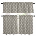 thumbnail image 1 of Beige Gray Dandelion Kitchen Curtains Sets for Windows 36 Inch Length, Farmhouse Botanical Blossom Rod Pocket Window Treatments Tier Curtains and Valances Set for Bedroom/Bathroom, 1 of 8
