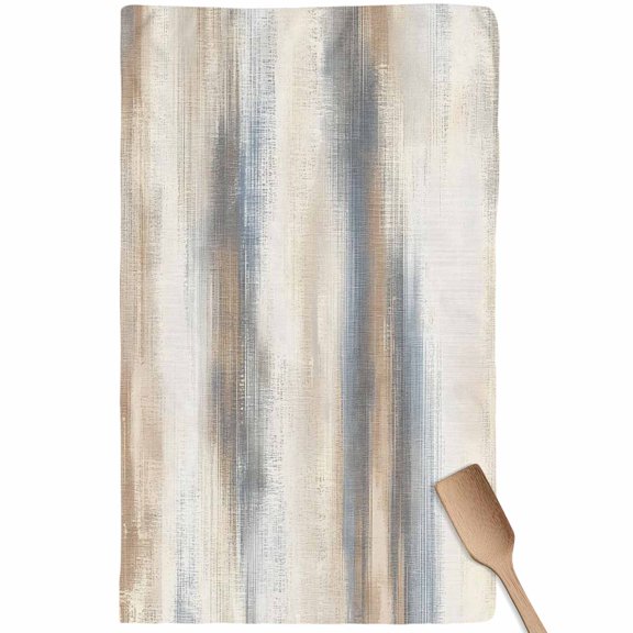 Beige Gray Kitchen Towel Dish Cloths Set of 1, Microfiber Soft Kitchen Hand Towels, Abstract Grunge Mottled Neutral Texture Absorbent Quick Drying Dishcloths 18 x 28 Inches