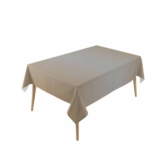 Beige Gray Ombre Table Cloth, Modern Gradient Abstract Art Waterproof Tablecloth for Rectangle Tables, Reusable Washable Fabric Table Cover for Restaurant Kitchen Dining Tables 54"x108"