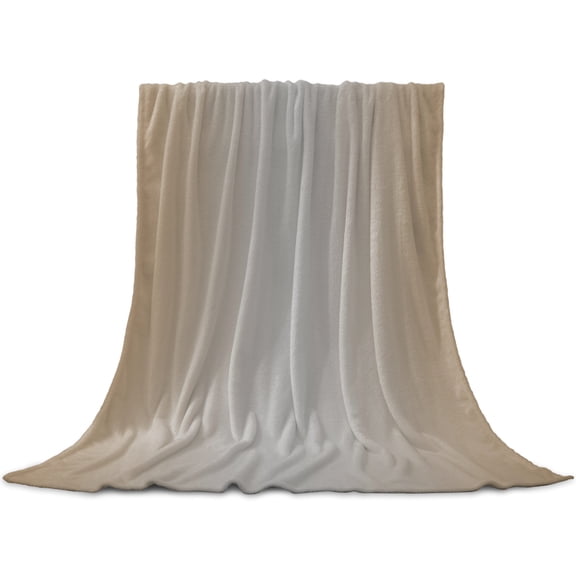 Beige Gray Ombre Throw Blanket for Couch, Soft Lightweight Flannel Fleece Blanket, Modern Gradient Abstract Art Microfiber Plush All Season Decorative Blankets Gifts for Sofa Office Lap 30"x40"