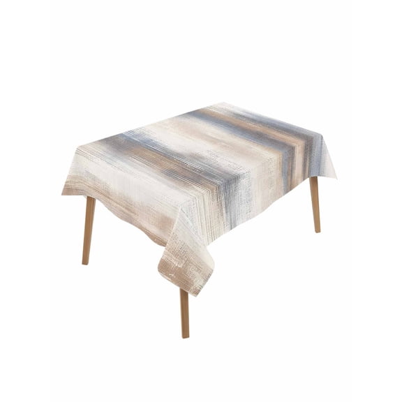 Beige Gray Table Cloth, Abstract Grunge Mottled Neutral Texture Waterproof Tablecloth for Rectangle Tables, Reusable Washable Fabric Table Cover for Restaurant Kitchen Dining Tables 60"x84"
