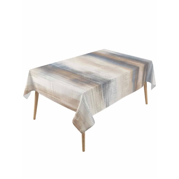 Beige Gray Table Cloth, Abstract Grunge Mottled Neutral Texture Waterproof Tablecloth for Rectangle Tables, Reusable Washable Fabric Table Cover for Restaurant Kitchen Dining Tables 60"x120"