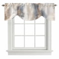 thumbnail image 1 of Beige Gray Tie Up Valance Curtains for Windows, Kitchen Curtains Window Treatments, Abstract Grunge Mottled Neutral Texture Short Window Shades Valances for Bedroom Bathroom Cafe 42"x18", 1 of 8