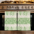 thumbnail image 1 of Beige Green Botanical Kitchen Towels Set of 4, Farmhouse Pastoral Leaves Burlap Absorbent Dish Towels for Kitchen, Microfiber Hand Towel, Quick Drying Tea Towel for Cleaning Decorative Dishcloths, 1 of 7