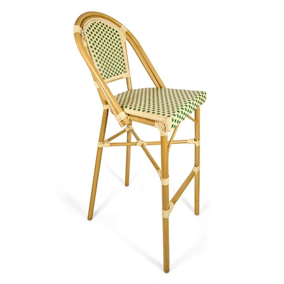 Beige and Green French Bistro Barstool by Chivari