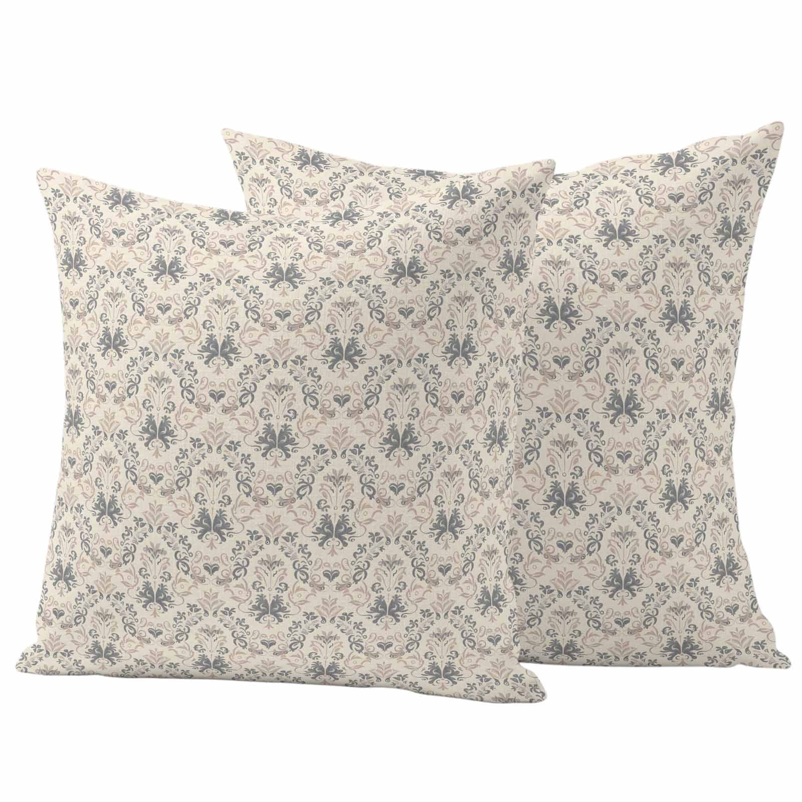 Beige Grey Baroque Outdoor Pillow Covers 18