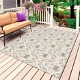 thumbnail image 1 of Beige Grey Baroque Outdoor Rug for Patio/Deck/Porch, Non-Slip Large Area Rug 5 x 7 Ft, Abstract Art Floral Pattern Indoor Outdoor Rugs Washable Area Rugs, Reversible Camping Rug Carpet Runner, 1 of 8
