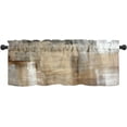 thumbnail image 1 of Beige Grey Kitchen Curtains Abstract Art Valances for Windows Blackout Window Treatment Valances Rod Pocket Curtain Valance for Bathroom Bedroom Living Room Cafe,52 X 18 Inch,1 Panel, 1 of 6
