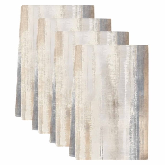 Beige Grey Kitchen Towels Set of 4, Absorbent Microfiber Dish Tea ...