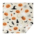 thumbnail image 1 of Beige Halloween Pumpkins Ghosts and Bats Square Tablecloth,Waterproof Square Table Cover,Wipeable Spillproof Washable Table Cover for Home Kitchen Party Decor 52"x52"(132x132cm), 1 of 6
