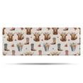 thumbnail image 1 of Beige Highland Cow Boot Flower Pattern Bathroom Rugs Mat,Non Slip Microfiber Bathroom Rug,Rubber Backing,Soft Bathroom Mats for Bathroom Floor,Tub and Shower,47x17in(120x43cm), 1 of 5