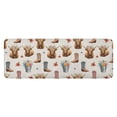 thumbnail image 1 of Beige Highland Cow Boot Flower Pattern Kitchen Rug Mat,Kitchen Runner Rugs Non Skid Washable,Decorative Kitchen Floor Mats for Kitchen,Sink,Laundry,17"x47.2", 1 of 7