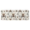 thumbnail image 1 of Beige Highland Cow Fence Daisy Pattern Kitchen Rug Mat,Kitchen Runner Rugs Non Skid Washable,Decorative Kitchen Floor Mats for Kitchen,Sink,Laundry,17"x47.2", 1 of 7