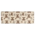 thumbnail image 1 of Beige Highland Cow Fence Pattern Kitchen Rug Mat,Kitchen Runner Rugs Non Skid Washable,Decorative Kitchen Floor Mats for Kitchen,Sink,Laundry,17"X47", 1 of 5
