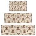 thumbnail image 1 of Beige Highland Cow Fence Pattern Kitchen Rugs Sets Of 3,Kitchen Runner Rugs Non Skid Washable,Decorative Kitchen Floor Mats for Kitchen,Sink,Laundry,17"x30"+ 17"x47" + 17"x59", 1 of 6