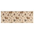 thumbnail image 1 of Beige Highland Cow Figure Butterfly Pattern Kitchen Rug Mat,Kitchen Runner Rugs Non Skid Washable,Decorative Kitchen Floor Mats for Kitchen,Sink,Laundry,17"X47", 1 of 5