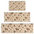 thumbnail image 1 of Beige Highland Cow Figure Butterfly Pattern Kitchen Rugs Sets Of 3,Kitchen Runner Rugs Non Skid Washable,Decorative Kitchen Floor Mats for Kitchen,Sink,Laundry,17"x30"+ 17"x47" + 17"x59", 1 of 6