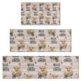 thumbnail image 1 of Beige Highland Cow Flower Cart Pattern Kitchen Rugs Sets Of 3,Kitchen Runner Rugs Non Skid Washable,Decorative Kitchen Floor Mats for Kitchen,Sink,Laundry,17"x30"+ 17"x47" + 17"x59", 1 of 6