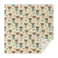 thumbnail image 1 of Beige Highland Cow Flower Pajama Pattern Square Tablecloth,Waterproof Square Table Cover,Wipeable Spillproof Washable Table Cover for Home Kitchen Party Decor 60"x60"(152x152cm), 1 of 6