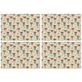 thumbnail image 1 of Beige Highland Cow Flower Pajama Pattern Summer Placemats Table Placemats Set Of 4-Linen Kitchen Washable Placemats Table Mats 11.8"x17.7" Non-Slip Heat Resistant, 1 of 6