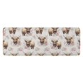 thumbnail image 1 of Beige Highland Cow Flower Pattern Kitchen Rug Mat,Kitchen Runner Rugs Non Skid Washable,Decorative Kitchen Floor Mats for Kitchen,Sink,Laundry,17"x47.2", 1 of 7
