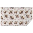 thumbnail image 1 of Beige Highland Cow Flower Pattern Rectangle Tablecloth 60"x102",Waterproof Polyester Rectangle Table Cloth, Wipeable Spillproof Polyester Tablecloth for Dining, Camping, Indoor and Outdoor, 1 of 6