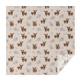 thumbnail image 1 of Beige Highland Cow Flower Pattern Square Tablecloth,Waterproof Square Table Cover,Wipeable Spillproof Washable Table Cover for Home Kitchen Party Decor 42"X42"(107x107cm), 1 of 6