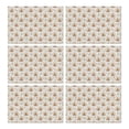 thumbnail image 1 of Beige Highland Cow Flower Pattern Summer Placemats Table Placemats Set Of 6-Linen Kitchen Washable Placemats Table Mats 11.8"x17.7" Non-Slip Heat Resistant, 1 of 5