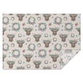 thumbnail image 1 of Beige Highland Cow Flower Wreath Pattern Rectangle Tablecloth 60"x84",Waterproof Polyester Rectangle Table Cloth, Wipeable Spillproof Polyester Tablecloth for Dining, Camping, Indoor and Outdoor, 1 of 5
