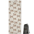 thumbnail image 1 of Beige Highland Cow Pattern Hot Yoga Mat Towel Non Slip for Hot Yoga - Quick-Drying Yoga Mat Cover with 4 Corner Pockets with Travel Bag - Hot Yoga Towel Non Slip 74"x26", 1 of 6