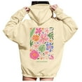 thumbnail image 1 of Beige Hoodies for Women Letter Graphic Print Hoodies for Women New York Oversized Long Sleeve Casual Drawstring Fall Pullover Sweatshirt Tops Fall Tops for Women 2025, 1 of 5