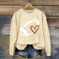 thumbnail image 1 of Beige Hoodies for Women Funny Football Shirts for Women Football Mom Sweatshirt Women's Crewneck Sweatshirt Going Out Tops, 1 of 4