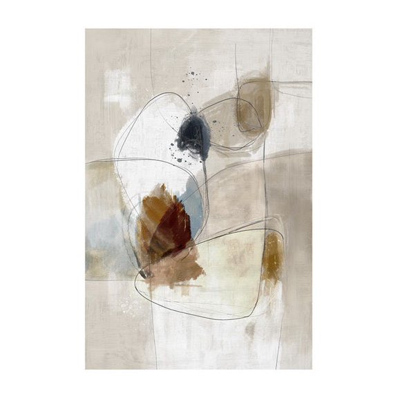 Beige Impression No2 Wall Art, Modern Wall Decor For Living Room Bedroom, 8x12 UNFRAMED