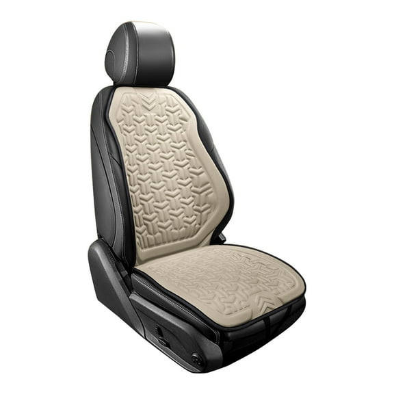 Beige Integrated Car Seat Cushion And Backrest Four Seasons Universal Cooling Pad With Breathable Mesh Design For Enhanced Comfort And Airflow Beige