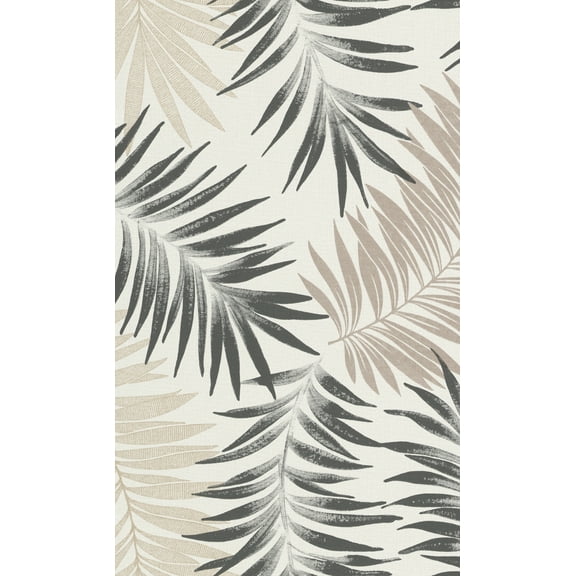 Beige Jungle Leaf Tropical Wallpaper R8382