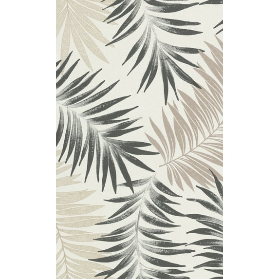 Beige Jungle Leaf Tropical Wallpaper R8382