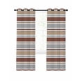 thumbnail image 1 of Beige Khaki Striped Blackout Curtains, Light Blocking Print Window Curtains, Farmhouse Stripes Modern Abstract Art Thermal Insulated Window Drapes for Living Room 2 Panels, 104"W x 96"L, 1 of 9