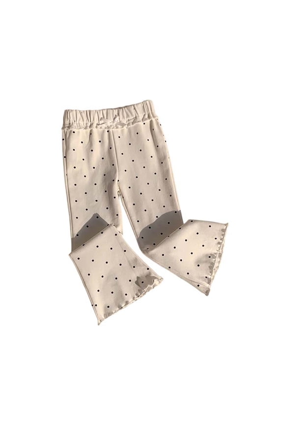 Beige Kids Girl Boy Brunch Pants for Child Flare Bell Bottom Long Bootcut Leg Summer Fall 2026 Clothes Country Concert 8 Years