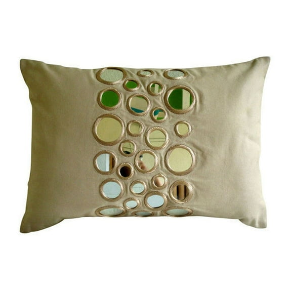 Beige King Shams, Mirror King Pillow Shams, 20x36 inch (50x90 cm) Cotton Canvas King Pillow Shams, Modern King Shams - Mirror Light