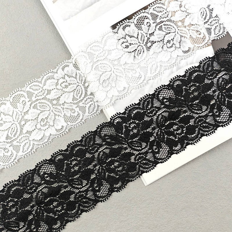 Beige Lace Ribbon 10 Yards Cotton Lace Trim Crochet Sewing Lace for Crafts, Gift Package Wrapping, Bridal Wedding Decoration, Widen 2.35 inch,Style 3