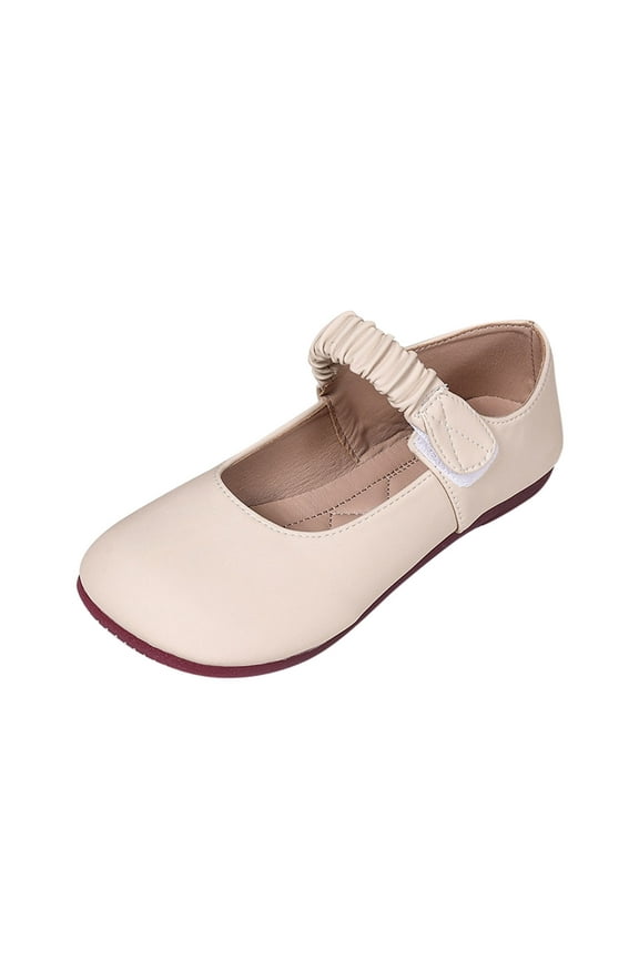 Beige Ladies Comfort Shoes, Soft Upper Flat Bottom Loafers For Walking And Light Activities