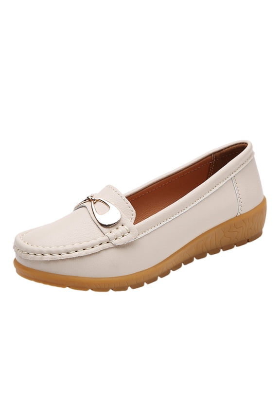 Beige Ladies Shoes Slip On Casual Lightweight Non Slip Spring Summer Comfortable Leisure Outdoor Wear Everyday Slip On Footwear Size 36