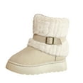 thumbnail image 1 of Beige Ladies Winter Boots With Soft Sole And Thick Furry Insulation Round Toe Design For Casual And Outdoor Use Comfortable And Warm For Cold Seasons, 1 of 6