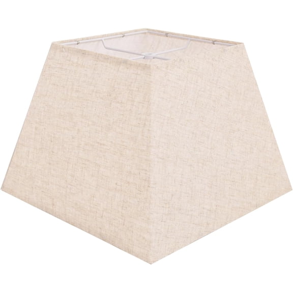 Beige Lamp Shade, 8''x8''Top 13''x13''Bottom 10'' Height, Square Lampshade Replacement Shade Natural Linen Hand Crafted for Table Lamps Floor Pendent Light, Assembly Required