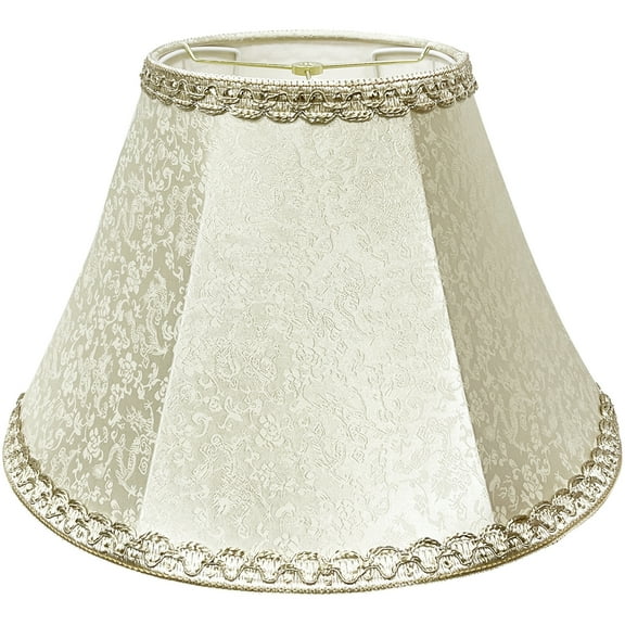 Beige Large Print Lampshade 8.5" Top x 17.5" Bottom x 11" High Replacement Lampshade for Table Lamp Floor Lamps